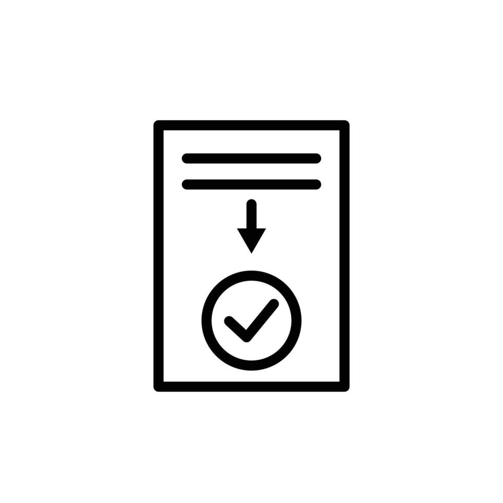 Procedure icon Outline flat Icon vector