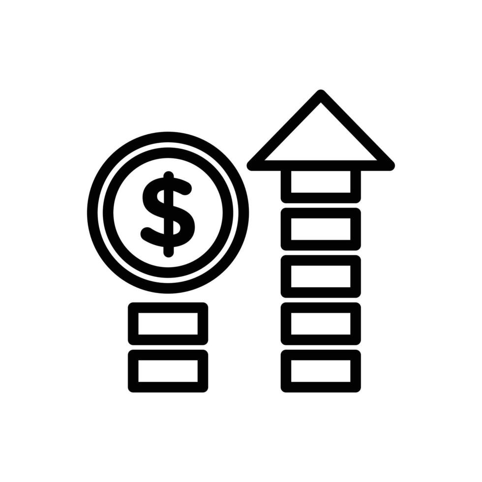 Capital icon Outline flat Icon vector
