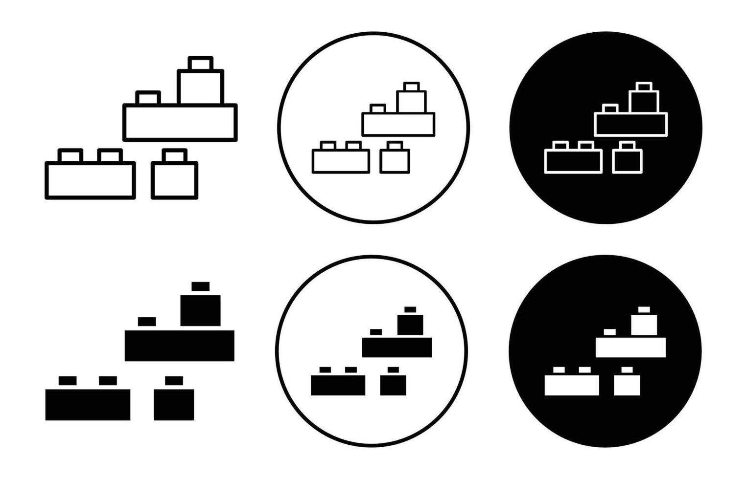 building toy icon logo collection set vector