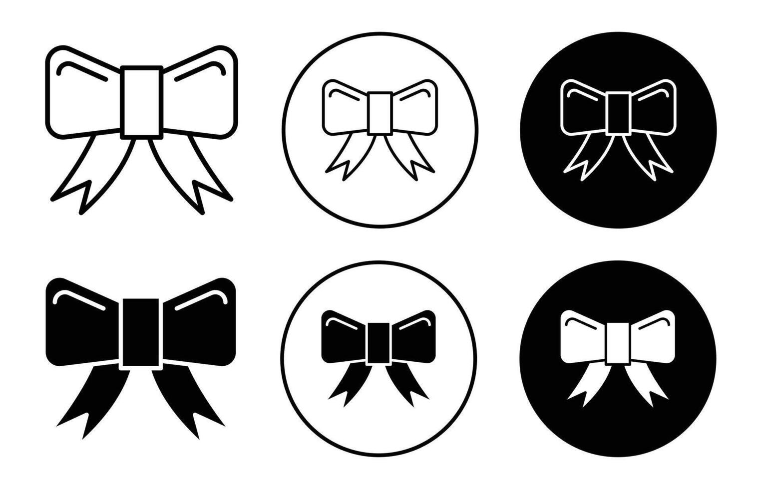 bowknot icon logo collection set vector