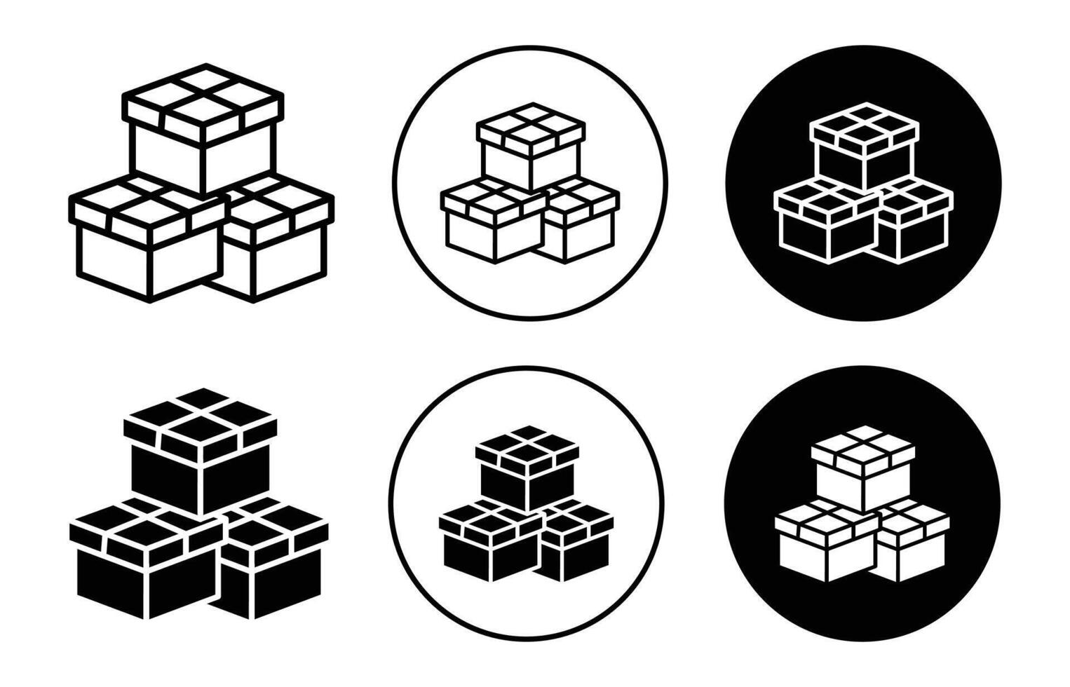 Boxes icon logo collection set vector