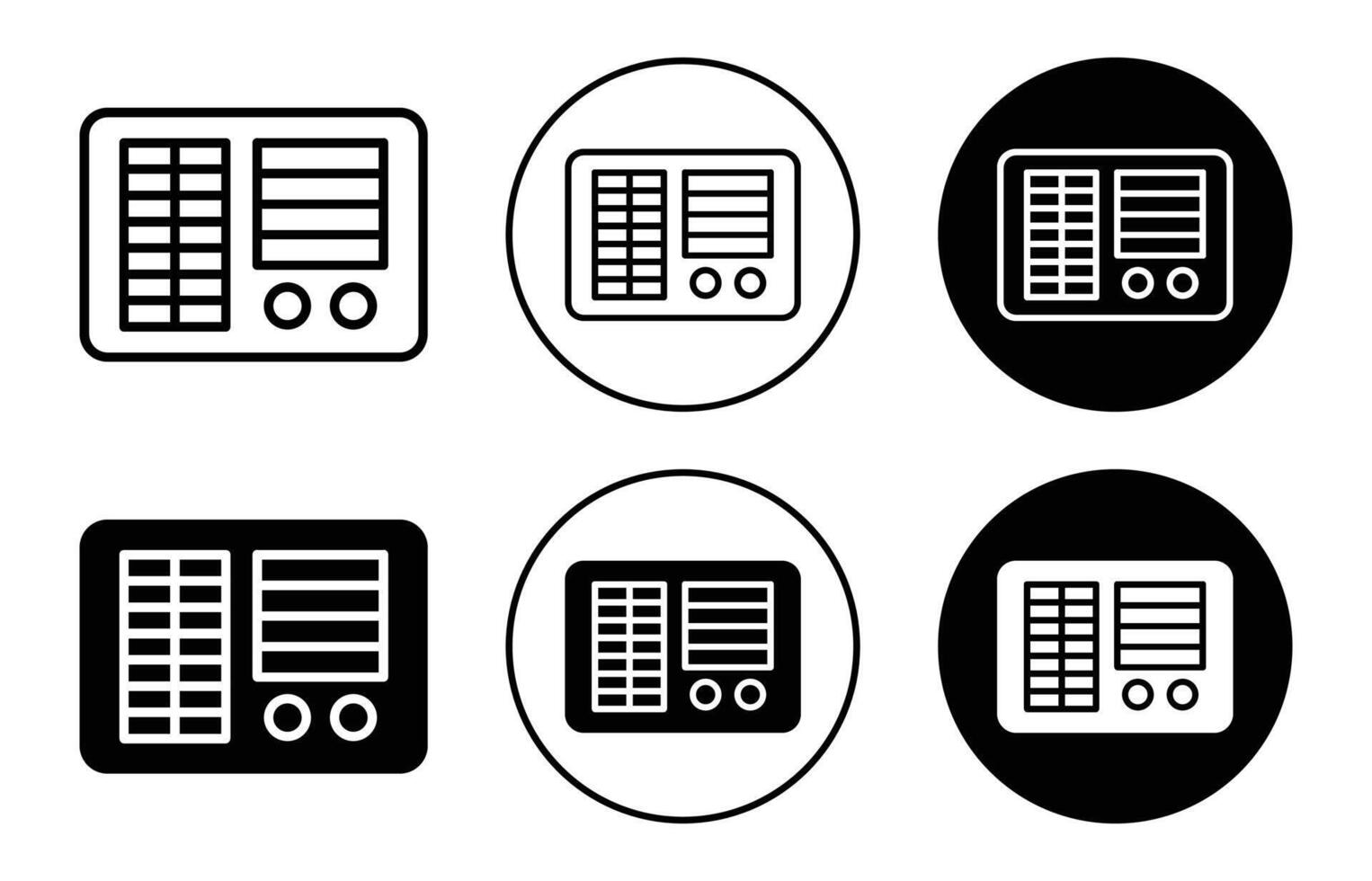 Conditioner heater icon logo collection set vector