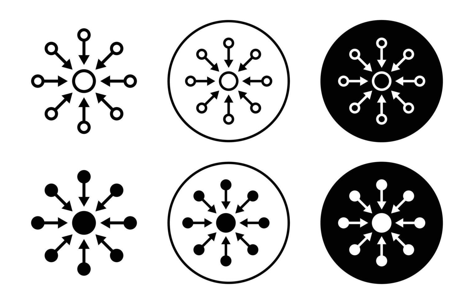 Centralized icon logo collection set vector