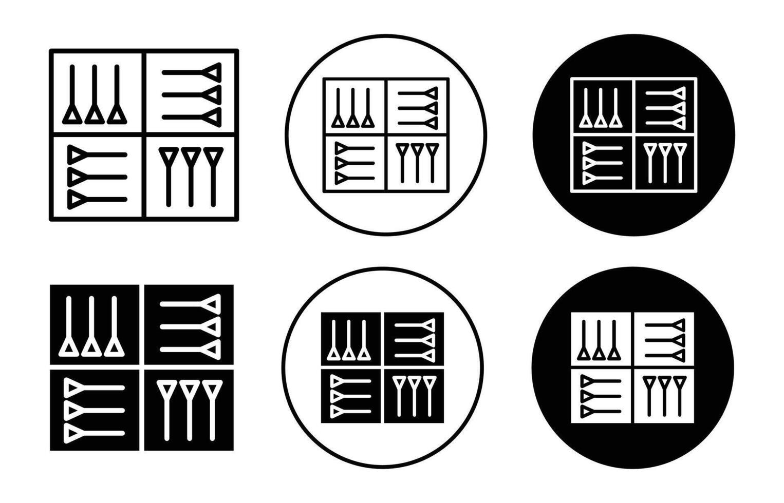 Cuneiform Icon logo collection set vector