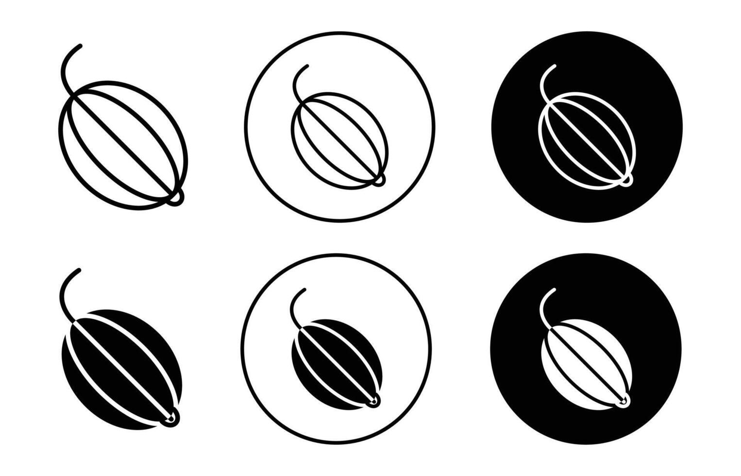 Gooseberry icon logo collection set vector