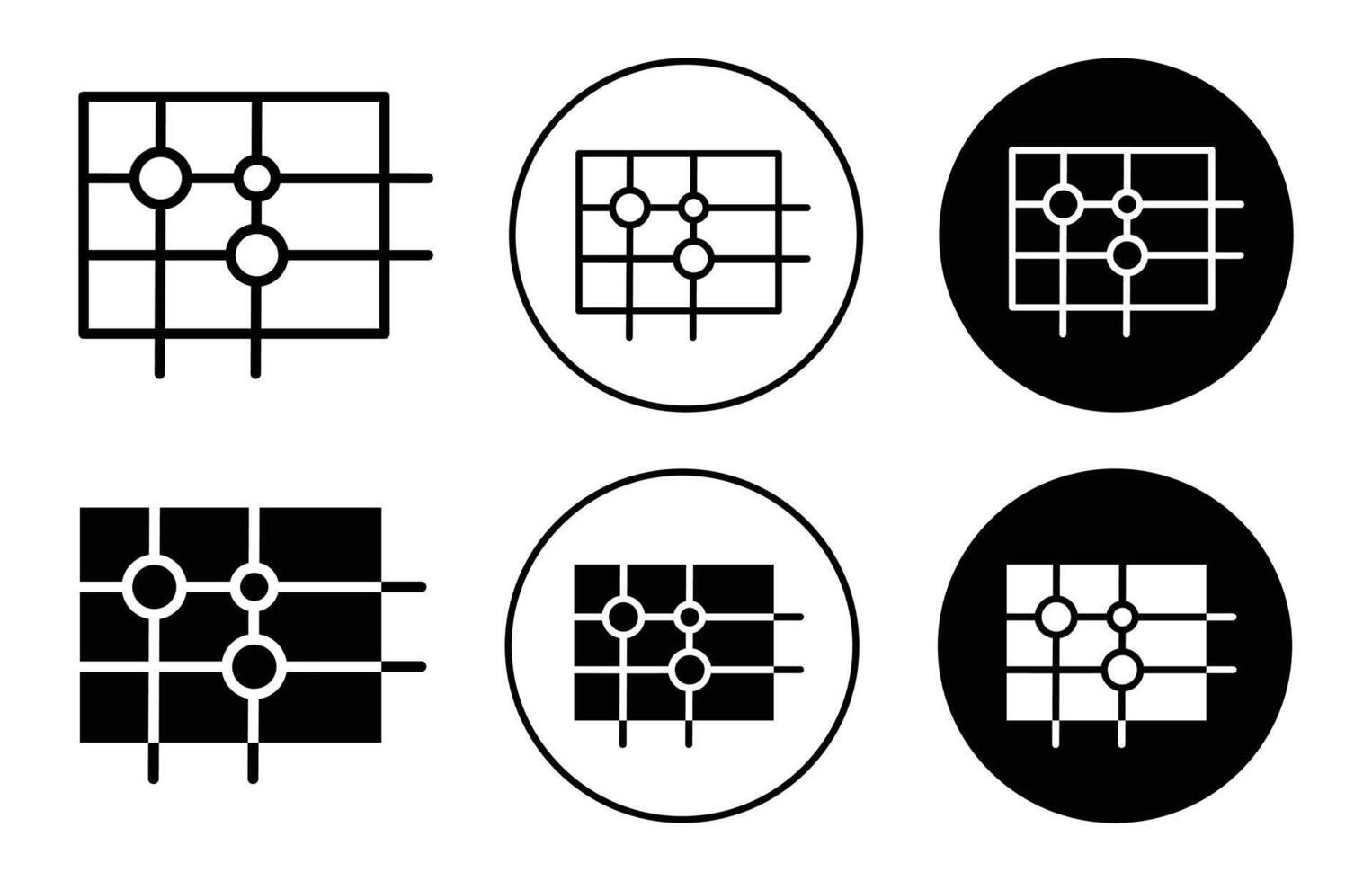 Go game icon logo collection set vector