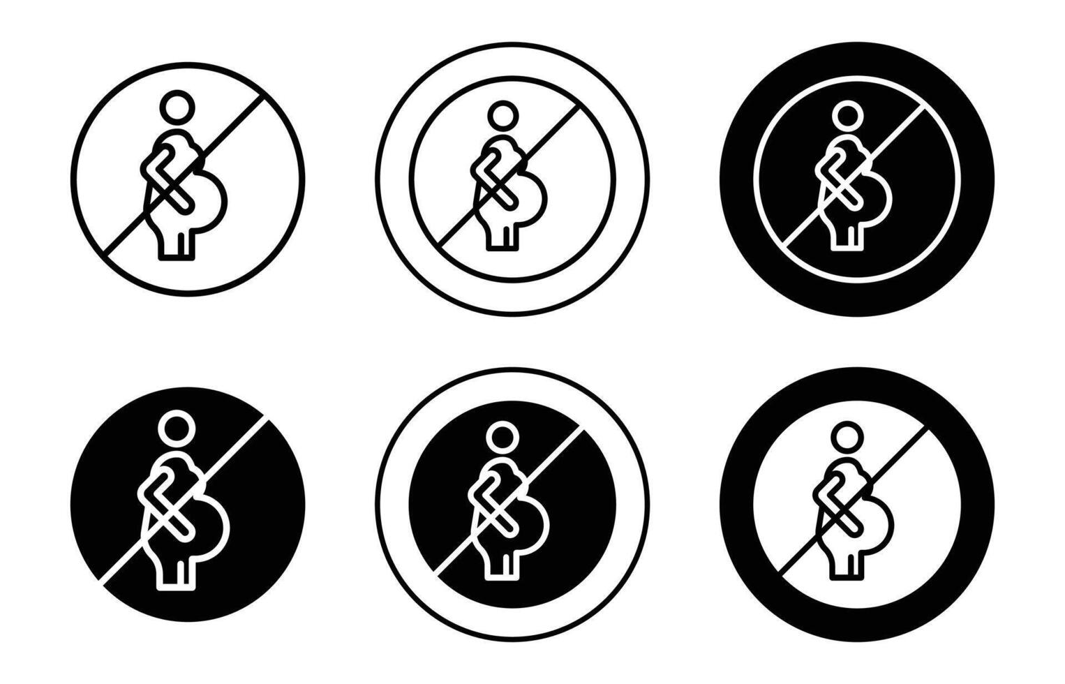 Forbidden pregnant icon vector