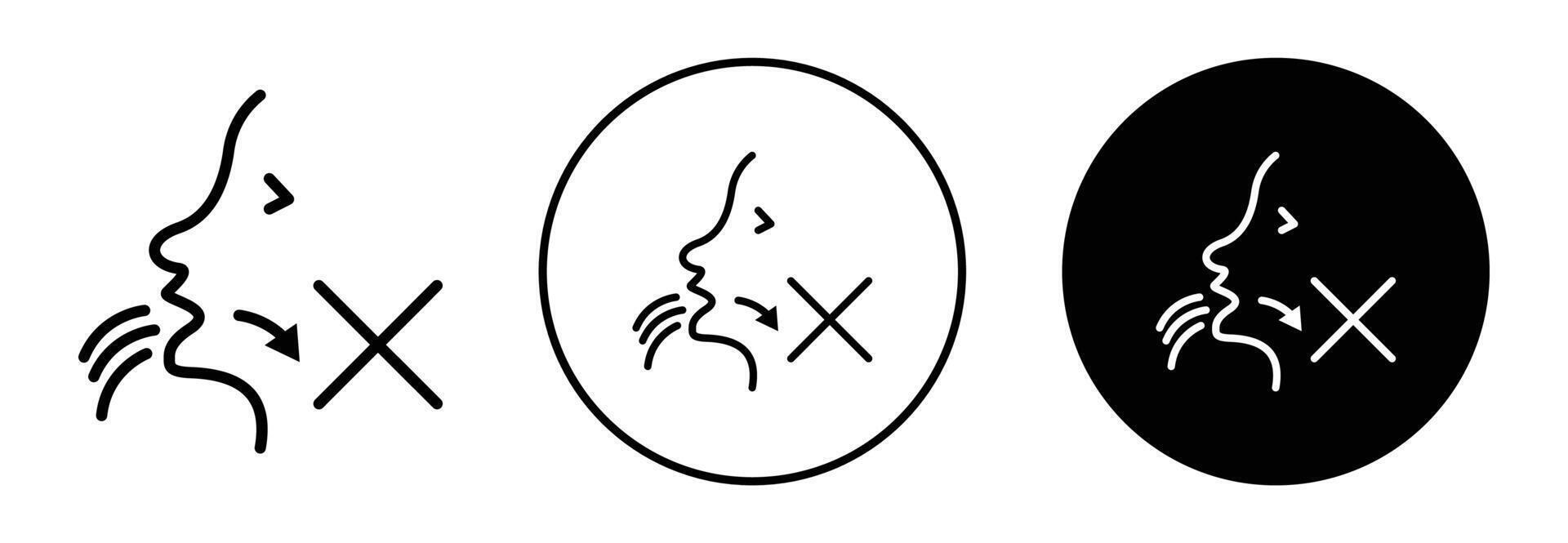 No swallowing icon logo collection set vector