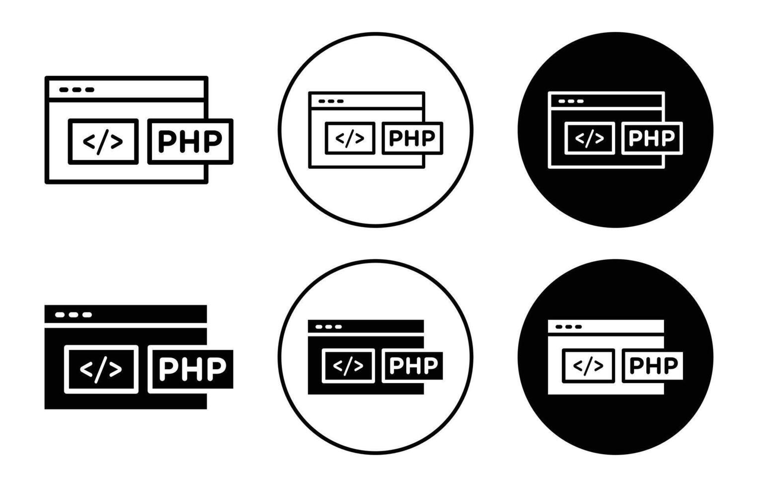 php icon logo collection set 47526503 Vector Art at Vecteezy