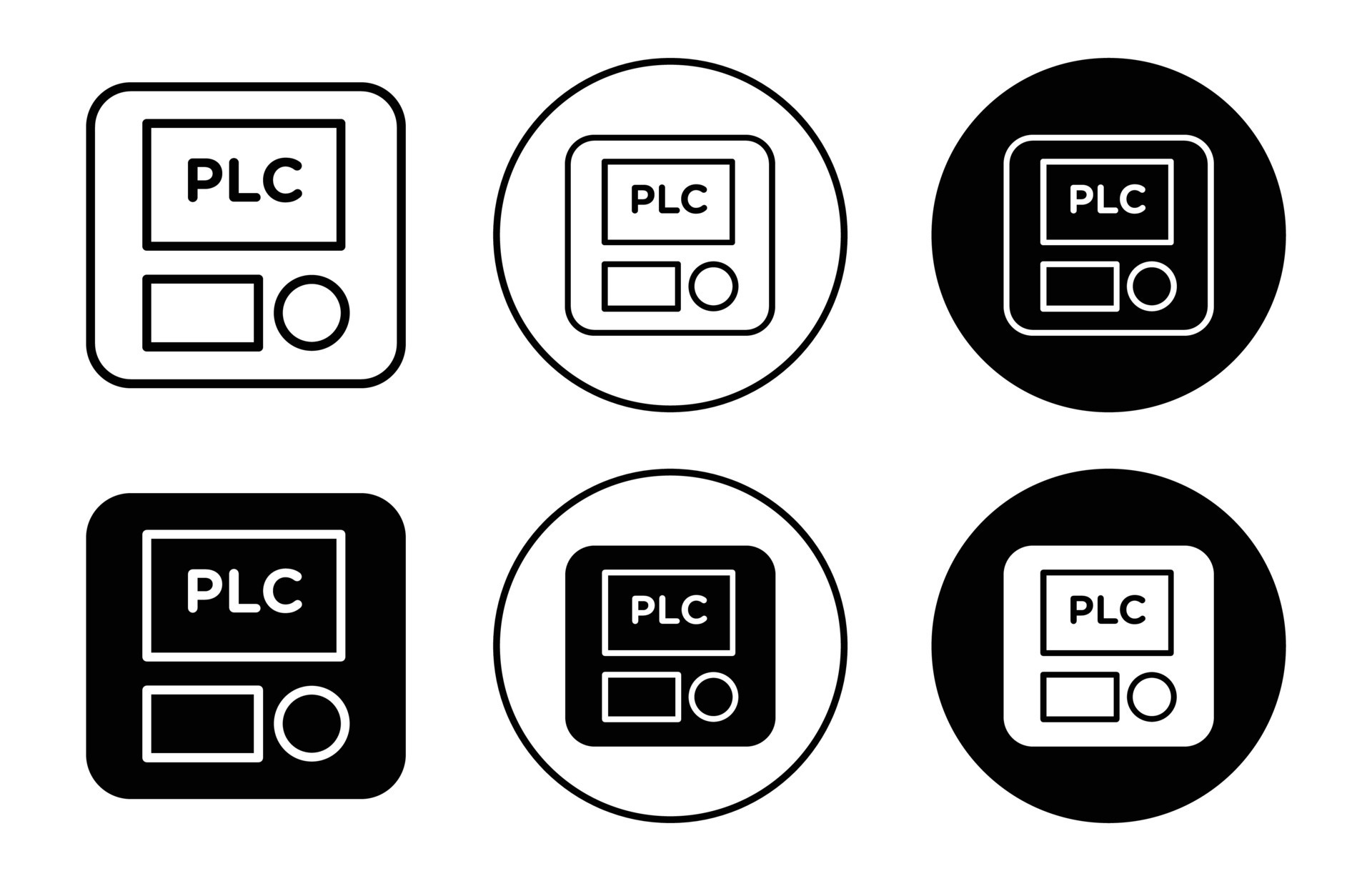 PLC Icon logo collection set 47526507 Vector Art at Vecteezy