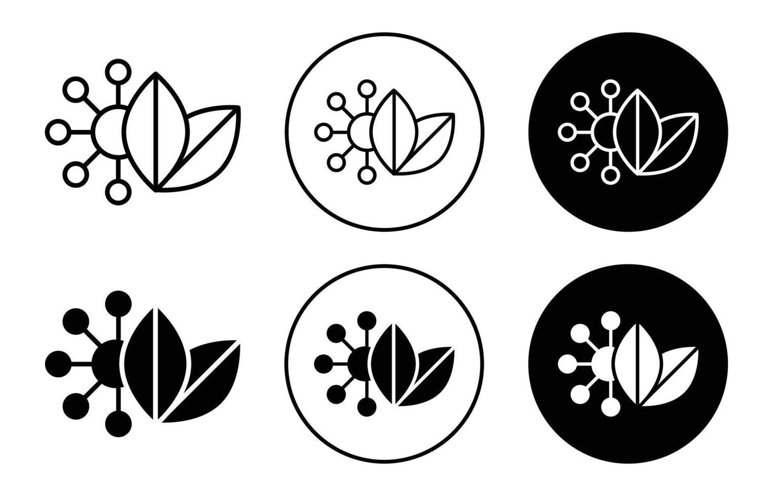 plant based protein icon logo collection set vector