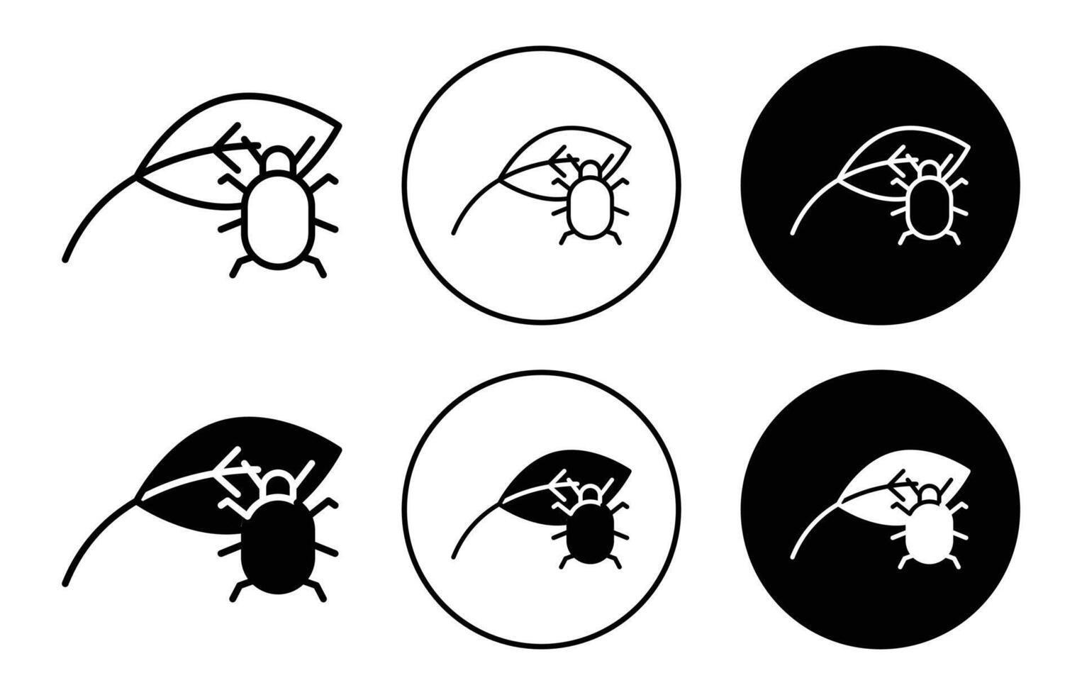 plant pests icon logo collection set vector
