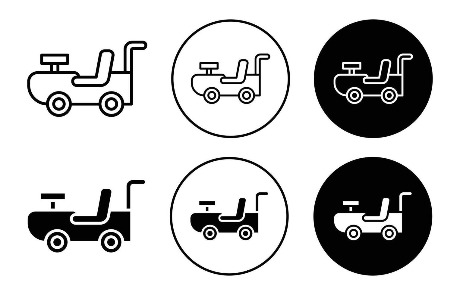 Pushing car icon vector