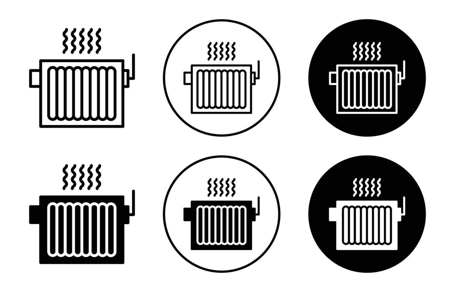 Radiator icon logo collection set vector