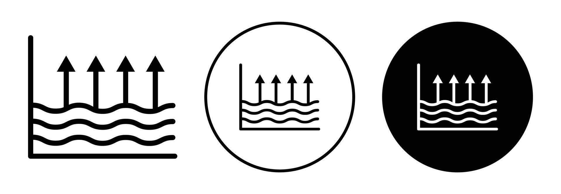 Underfloor heating icon logo collection set vector