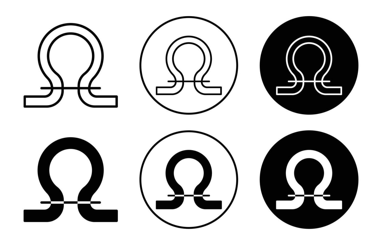 Tubal ligation icon logo collection set vector