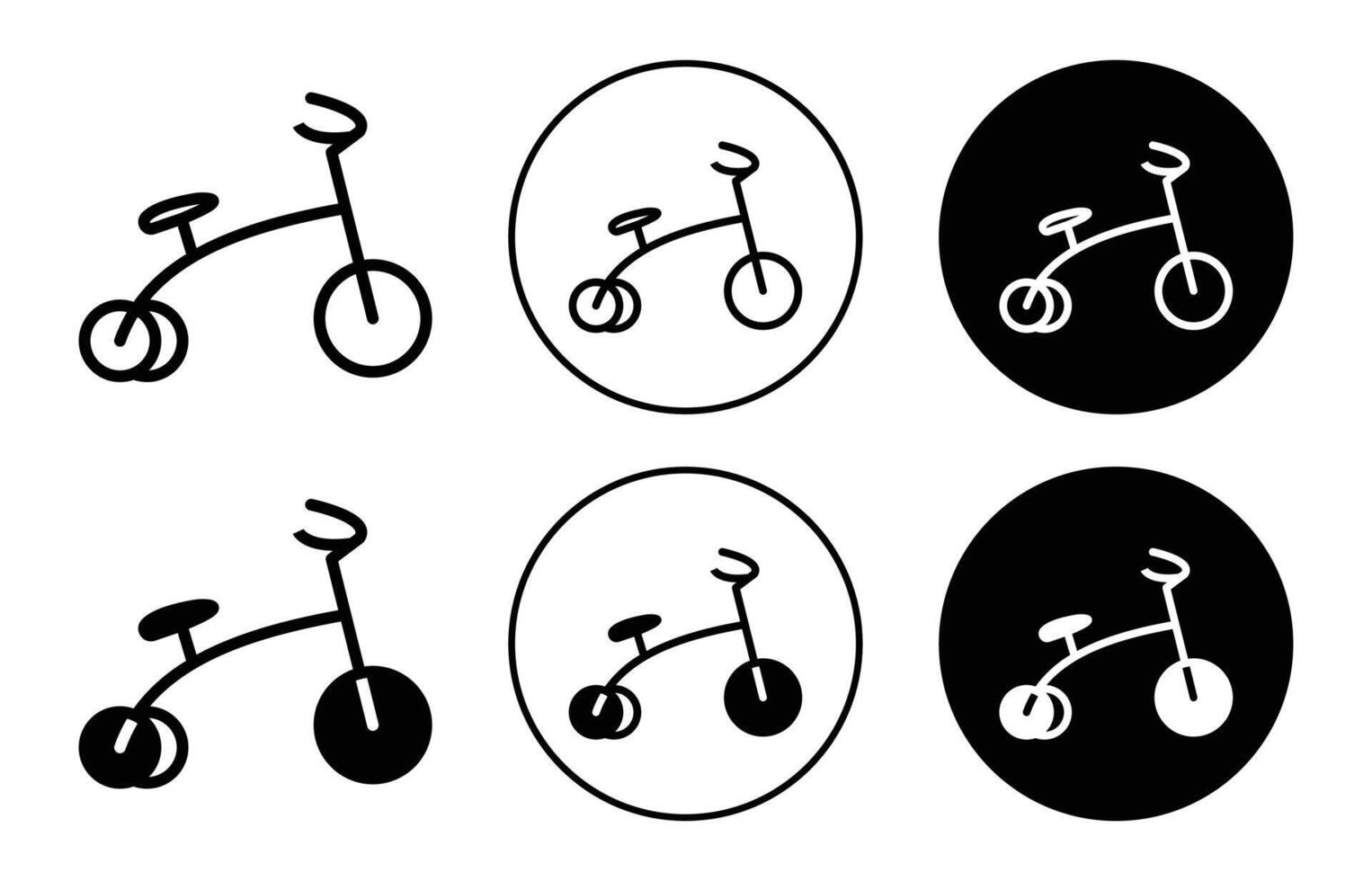 Tricycle icon logo collection set vector