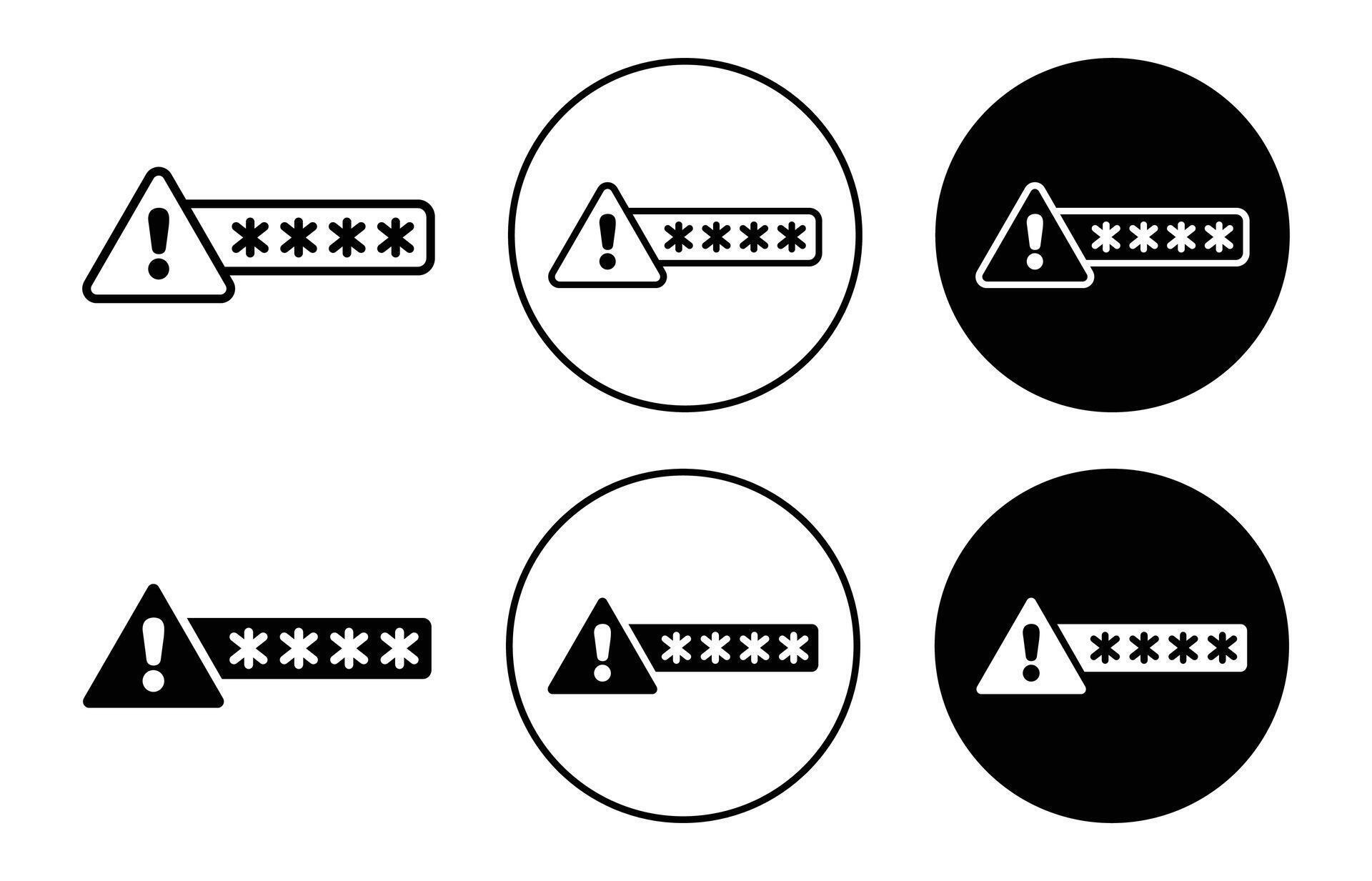 Wrong password code icon 47526684 Vector Art at Vecteezy