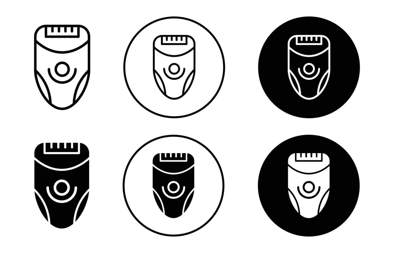 Woman electric epilator icon logo collection set vector