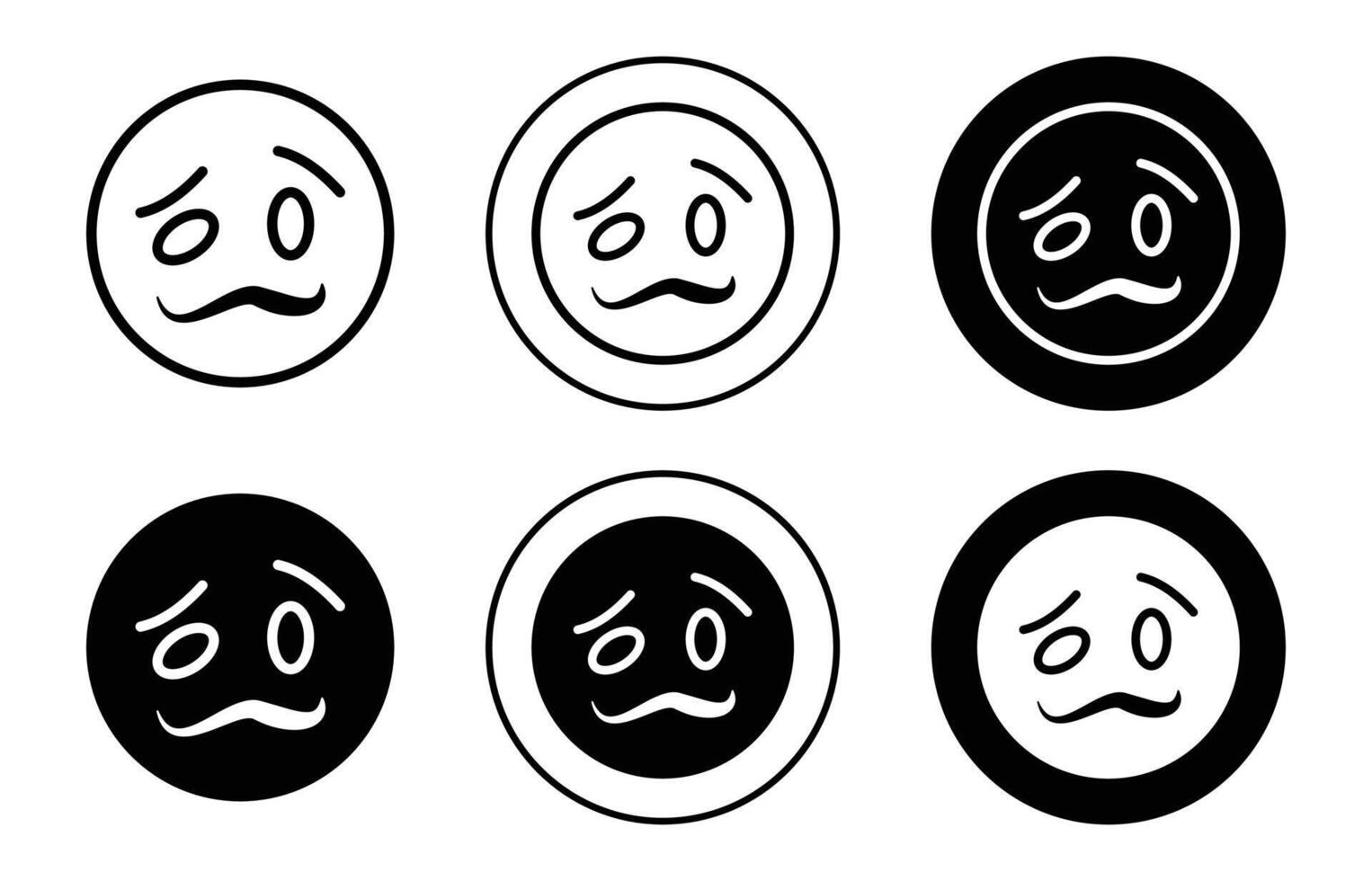 Woozy emoji icon vector