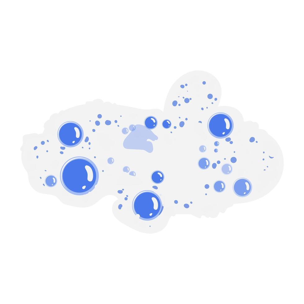 laundry bath soap foam cartoon illustration vector