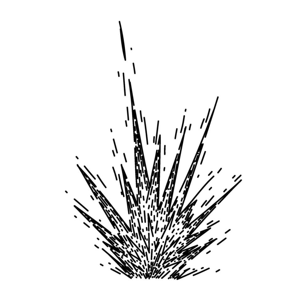 smoke explosion bomb sketch hand drawn vector