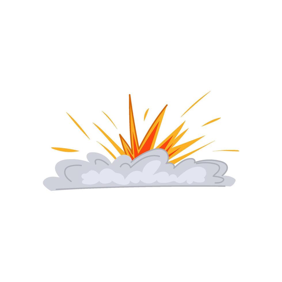 abstract explosion effect cartoon illustration vector
