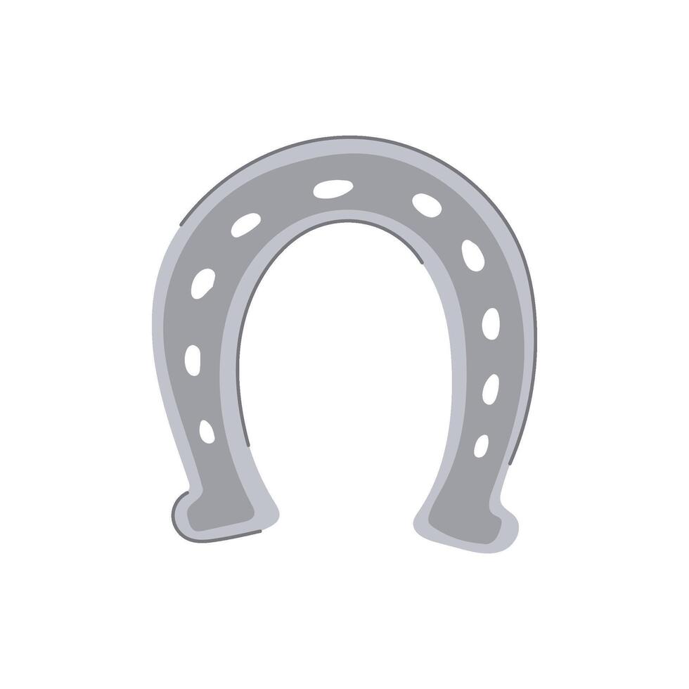 lucky horseshoe cartoon illustration vector