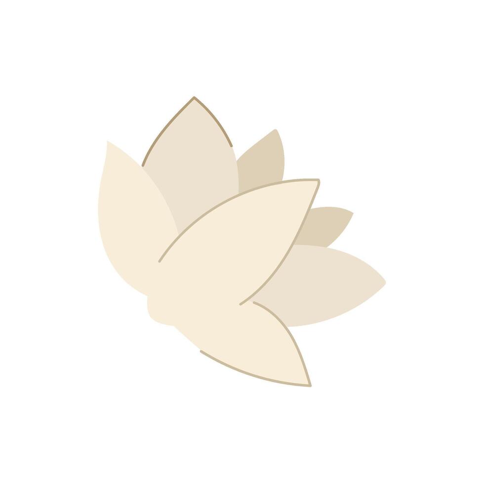 zen lotus flower cartoon illustration vector