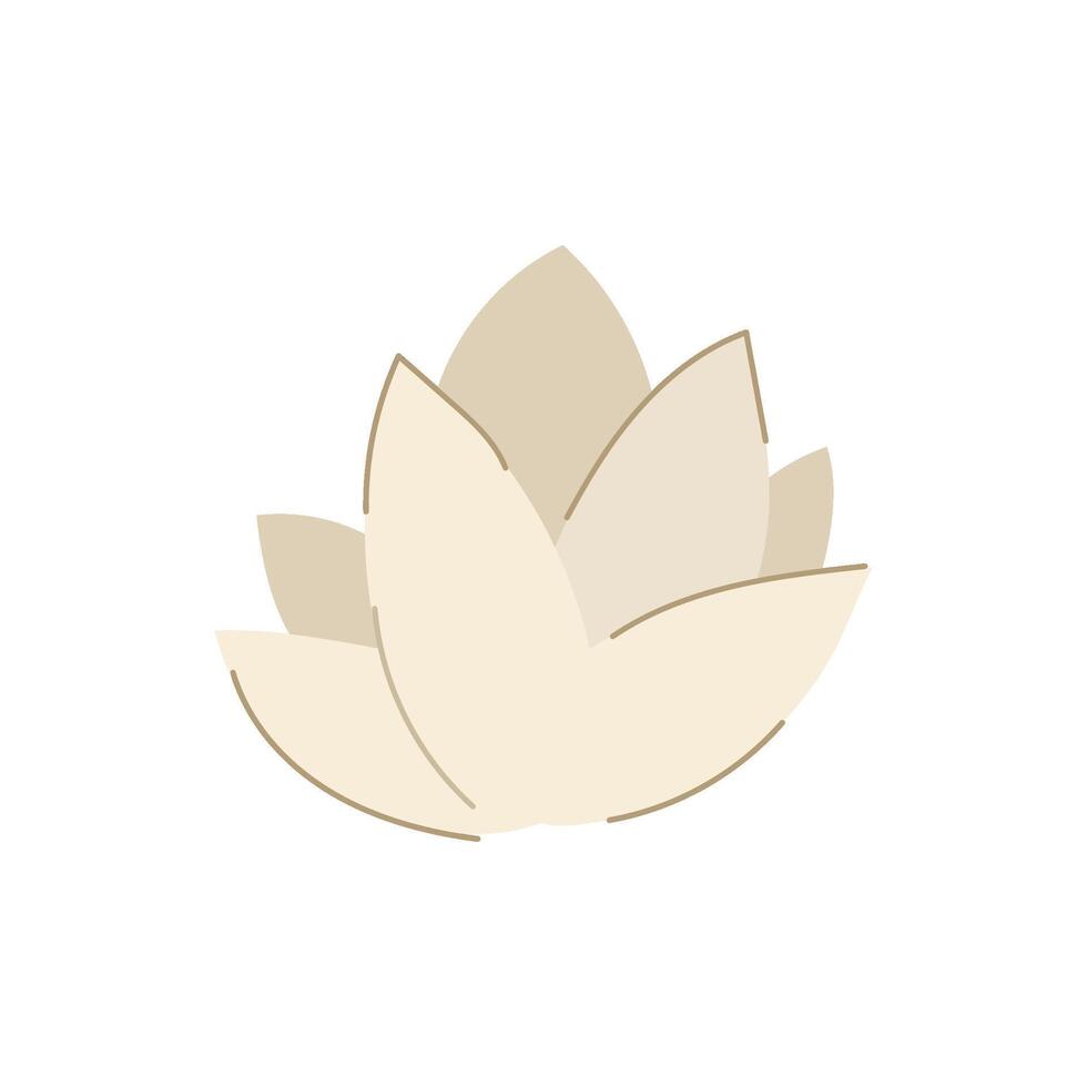 pond lotus flower cartoon illustration vector