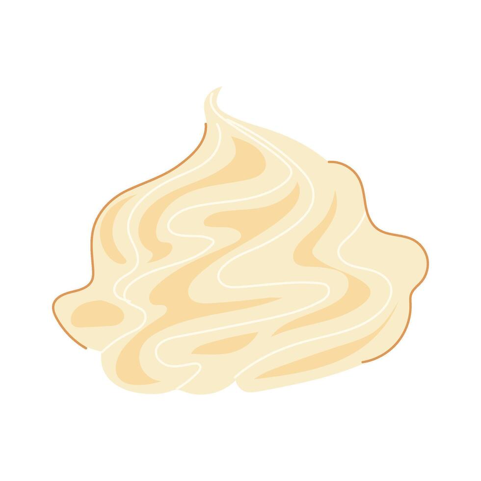 custard meringue cartoon illustration vector