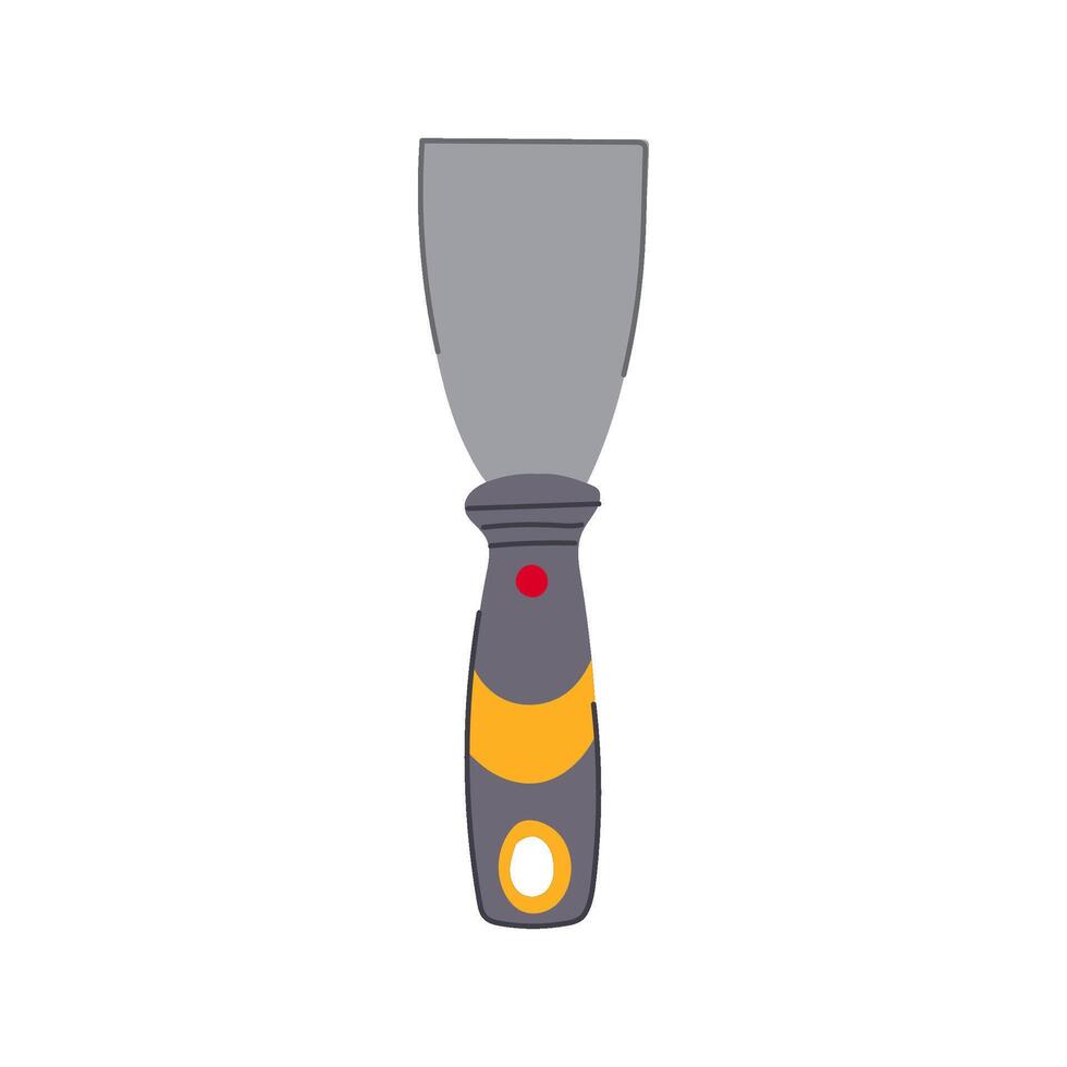 putty paint scraper cartoon illustration vector