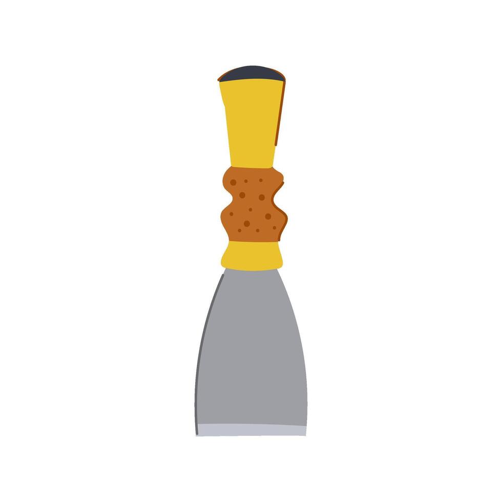 knife paint scraper cartoon illustration vector