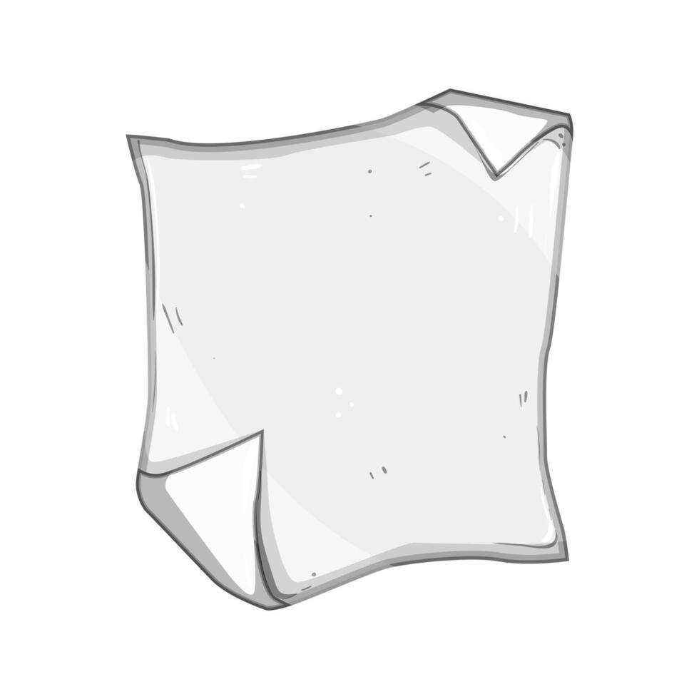 page paper curl cartoon illustration vector