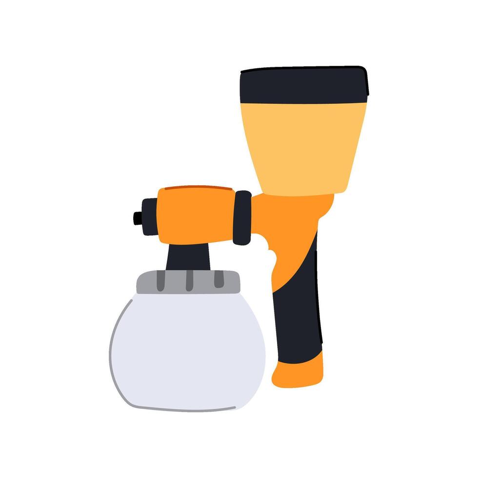 tool paint sprayer cartoon illustration vector