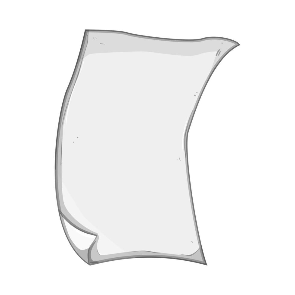 turn paper curl cartoon illustration vector