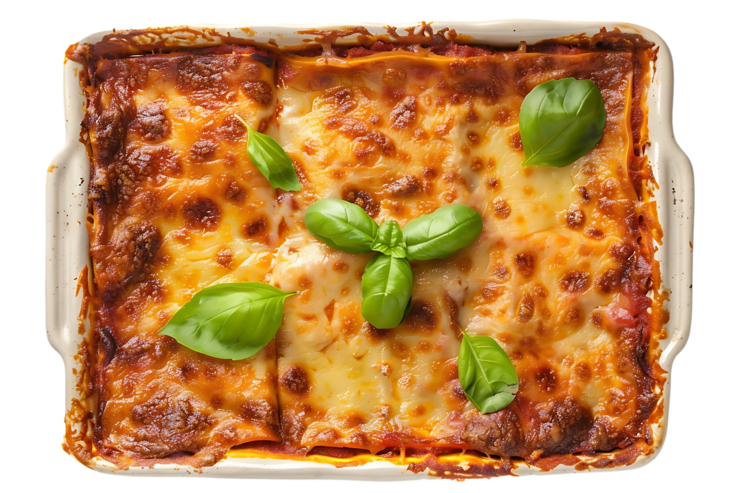 Lasagna with Basil and Cheese - Photo png