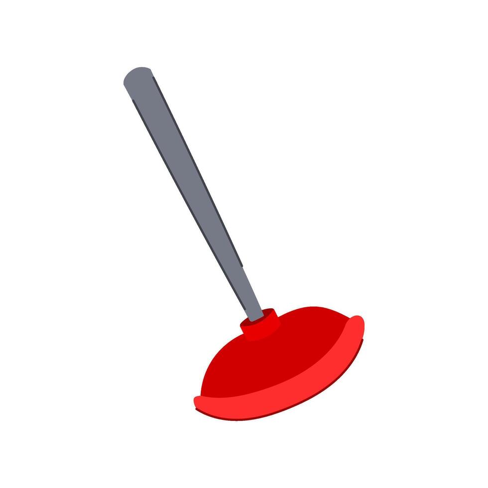 tool plunger cartoon illustration vector