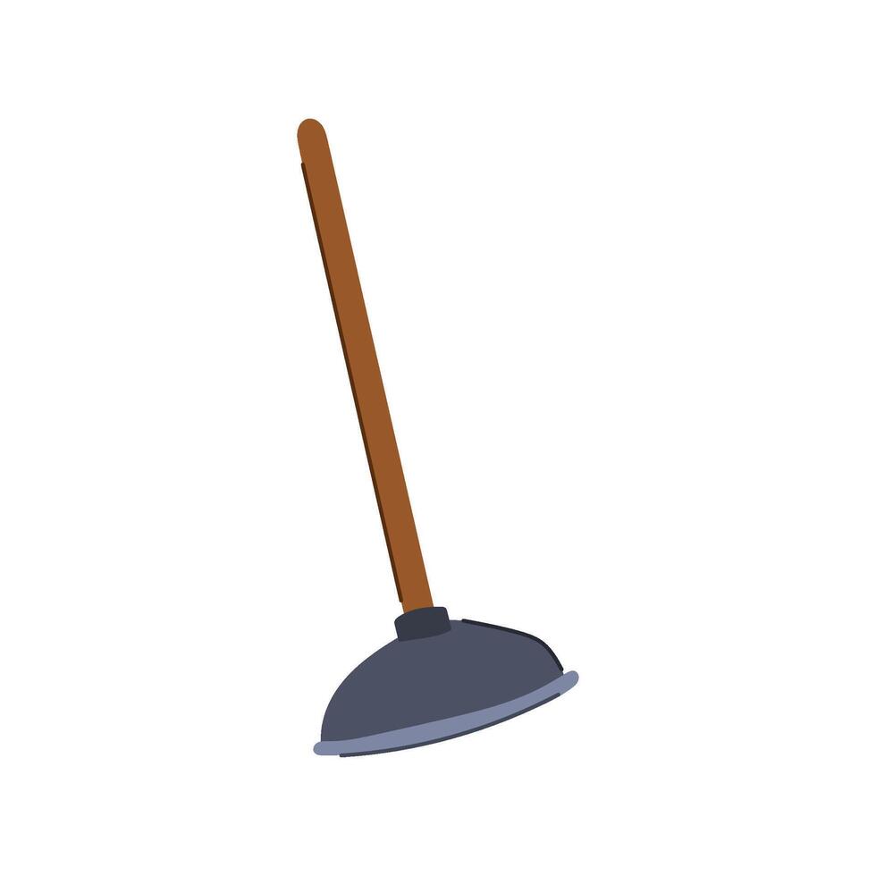 pipe plunger cartoon illustration vector