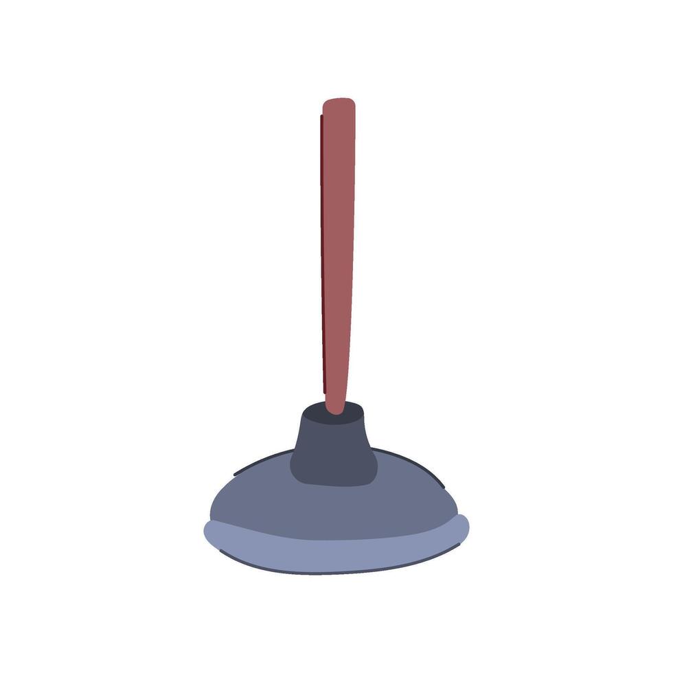 plumbing plunger cartoon illustration vector