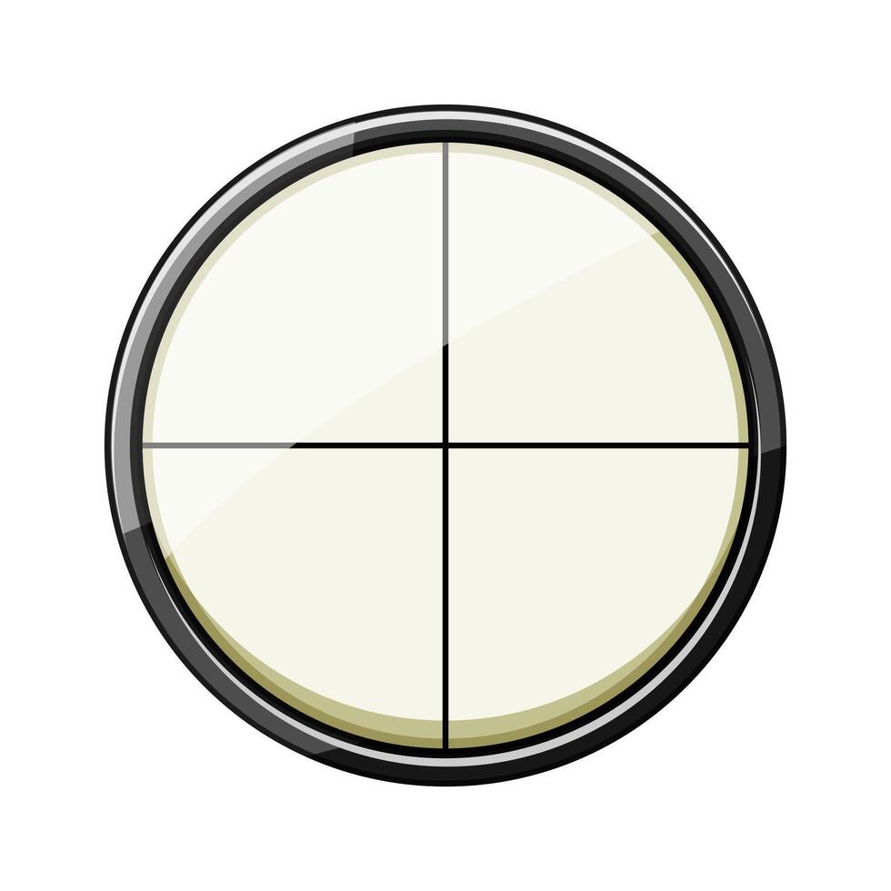 cross scope sniper cartoon illustration vector