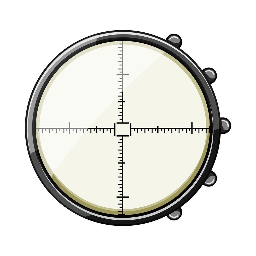 view scope sniper cartoon illustration vector