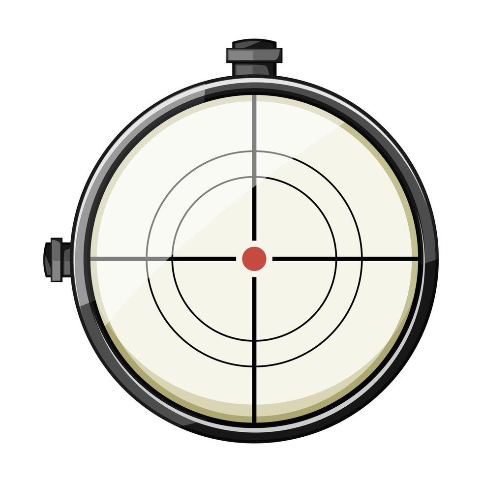 weapon scope sniper cartoon illustration vector