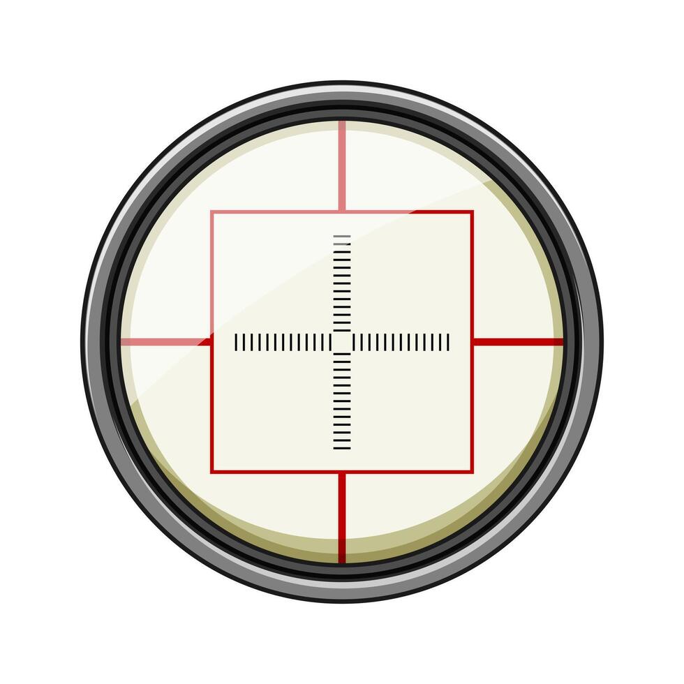 gun scope sniper cartoon illustration vector