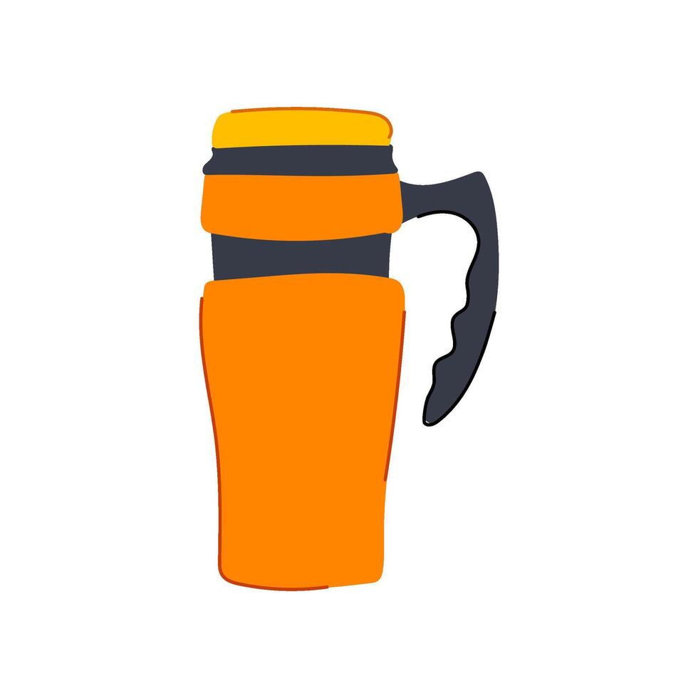 thermo thermos cup cartoon illustration vector