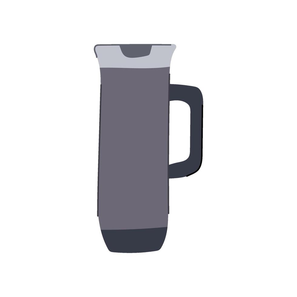 tea thermos cup cartoon illustration vector