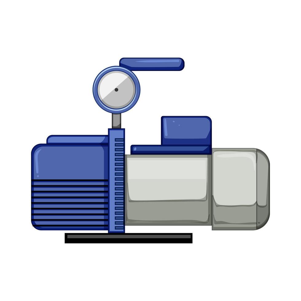 gauge vacuum pump cartoon illustration vector