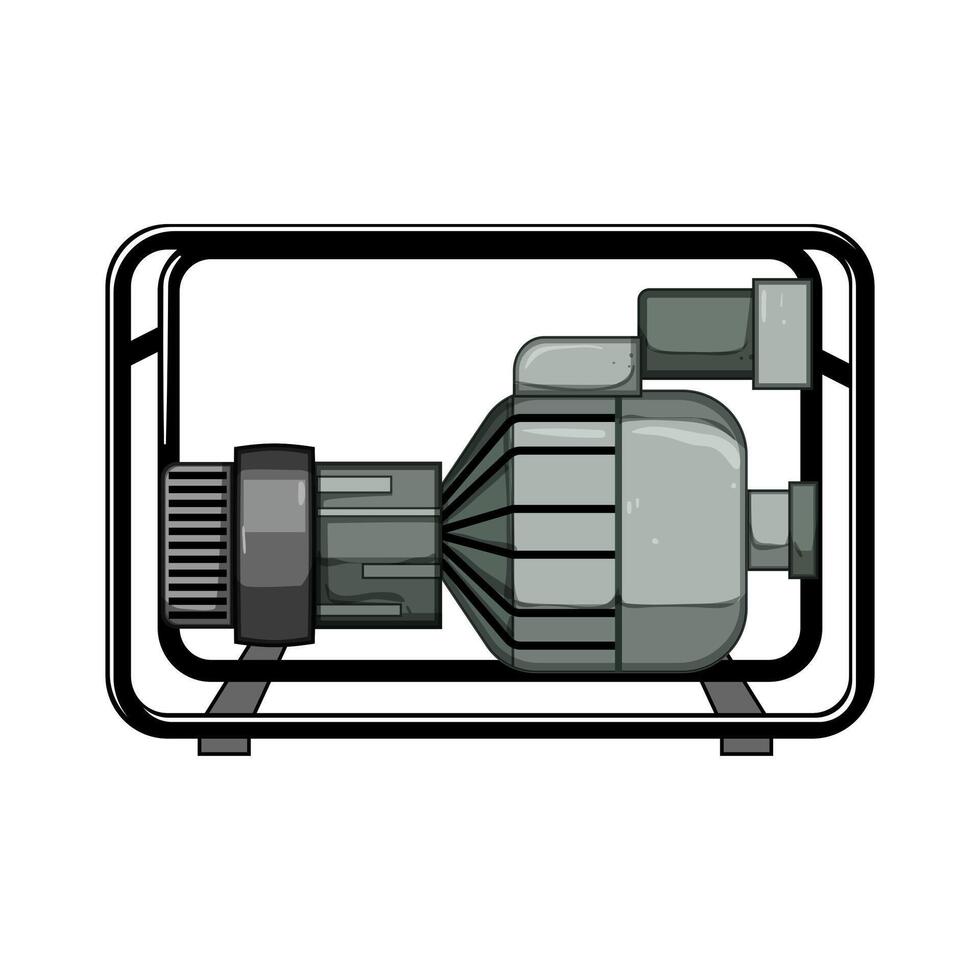 plumbing water pump cartoon illustration vector