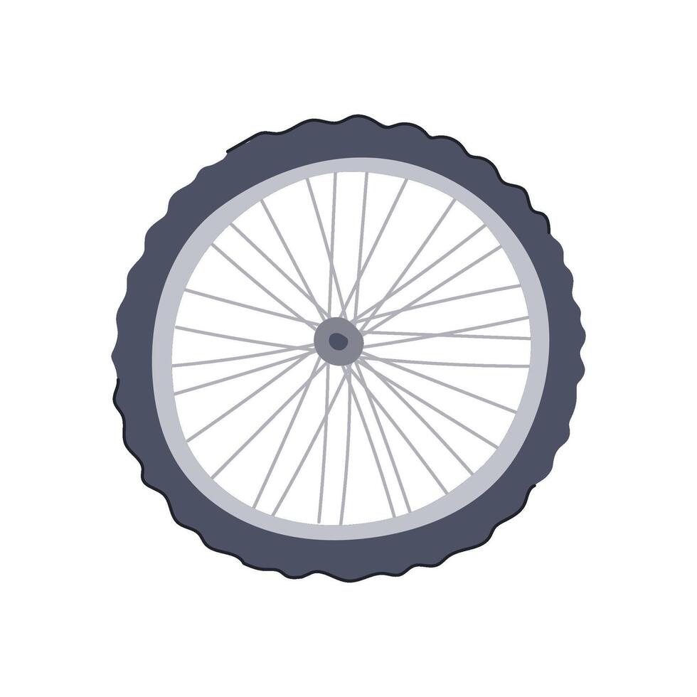 sketch wheel bike cartoon illustration vector