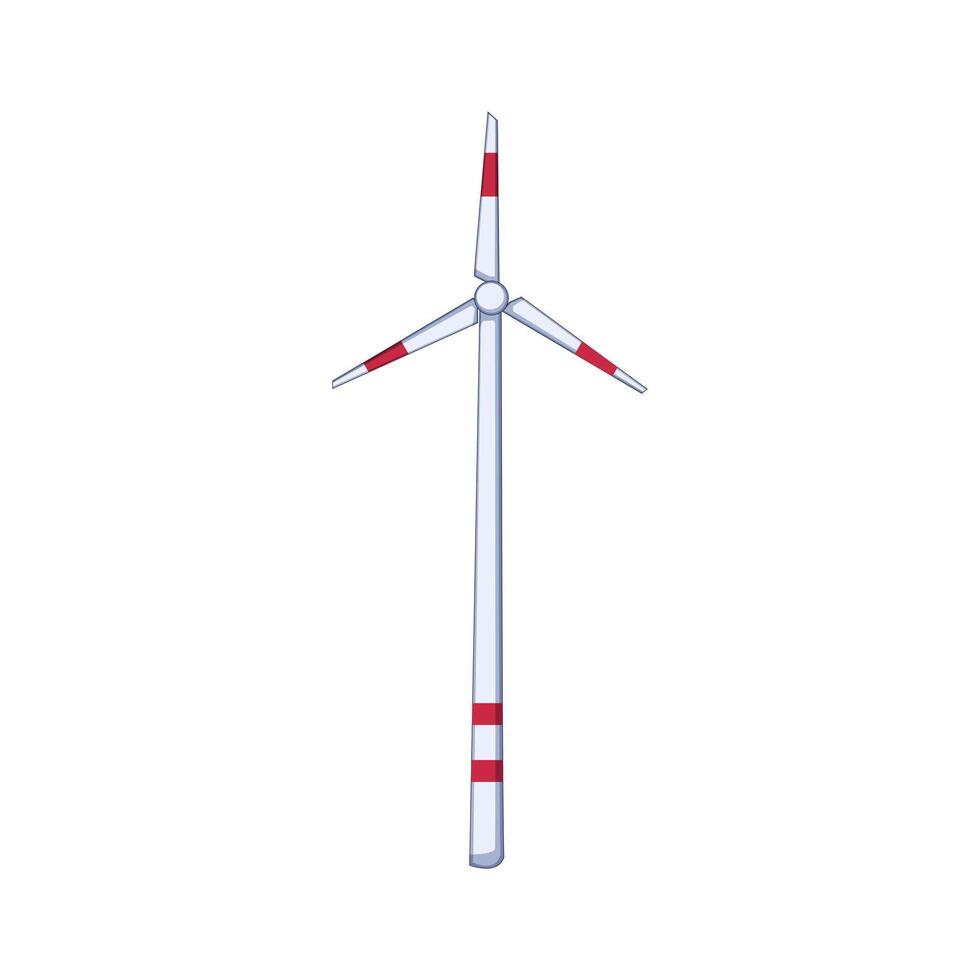 environment wind turbine cartoon illustration vector